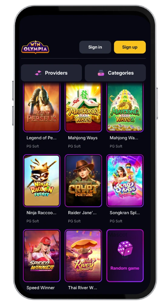 WinOlympia kasino app
